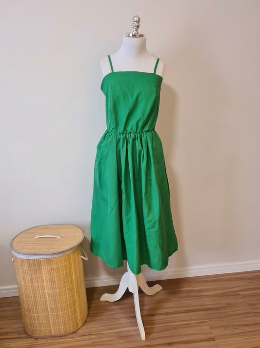 Vestido Midi Berry Market Verde Bandeira