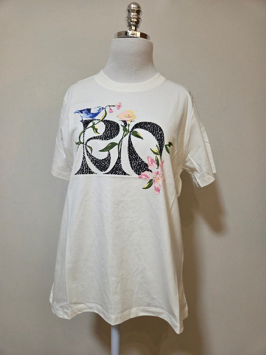 Camiseta Farm Rio Floral Calçadão Modelo Fit