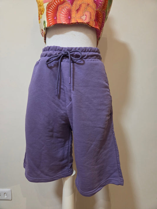 Shorts Zara Moletinho Roxo