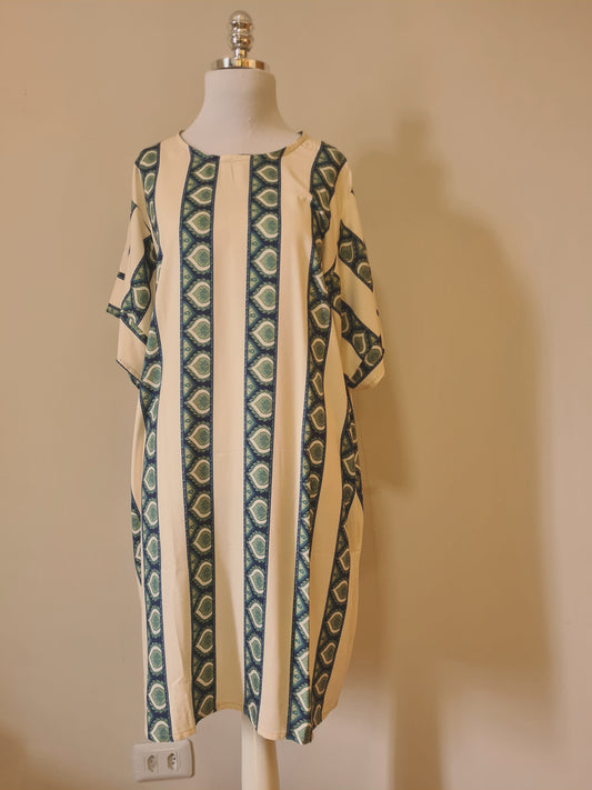 Vestido Upcycling Farm Estampa Off com Verde