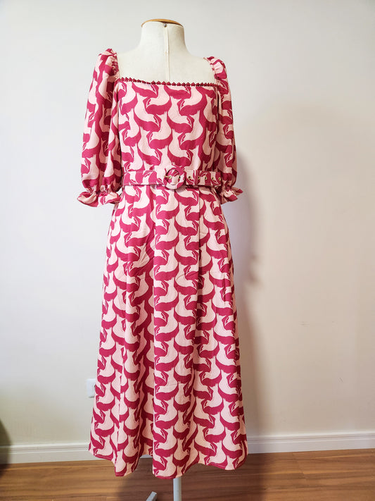 Vestido Antix Midi Tons de Rosa