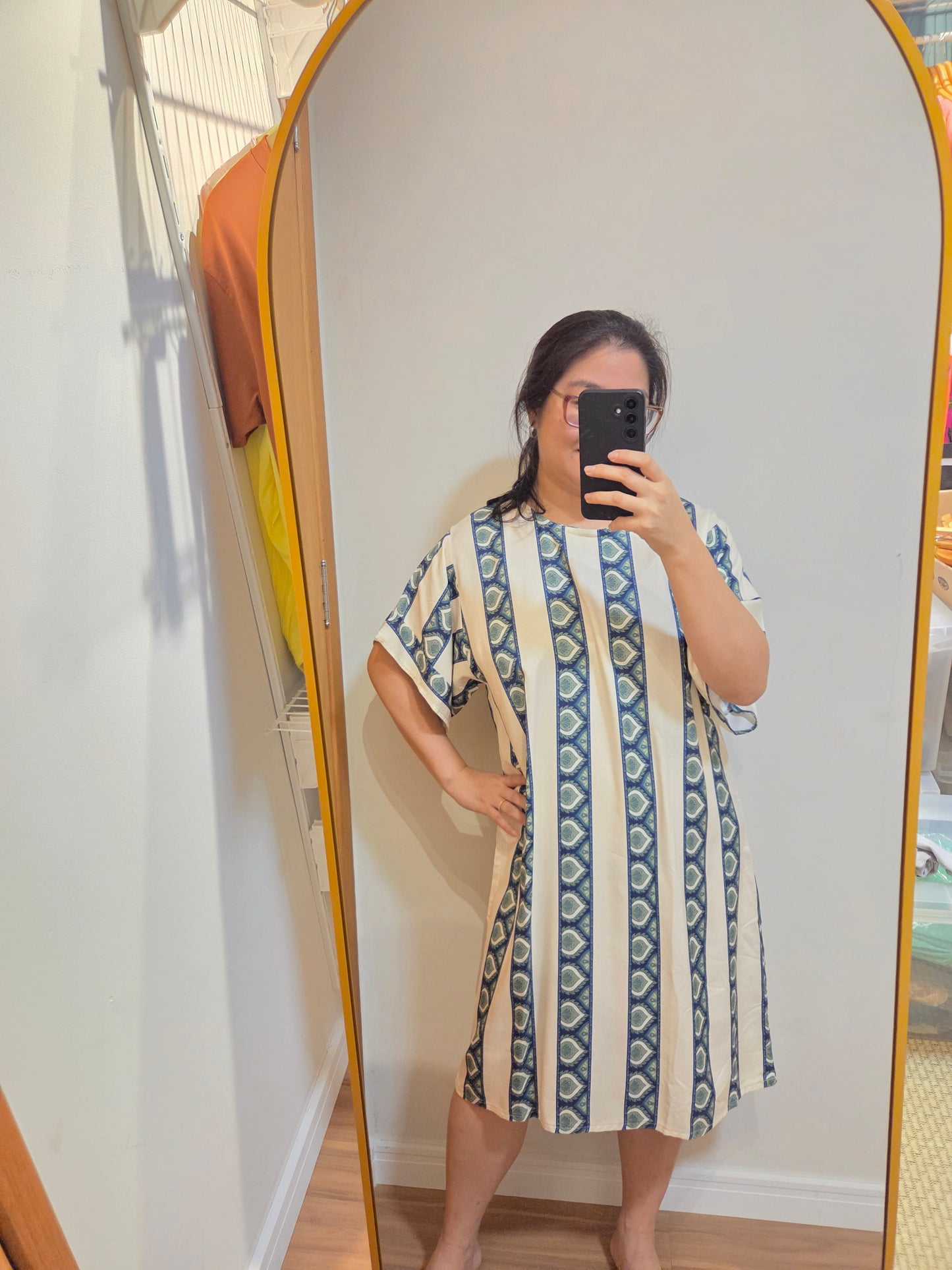 Vestido Upcycling Farm Estampa Off com Verde