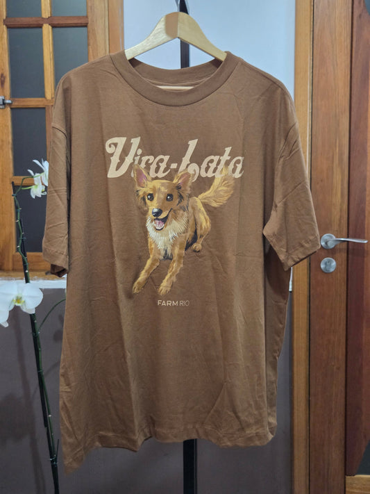 Camiseta Farm Vira Lata Marrom