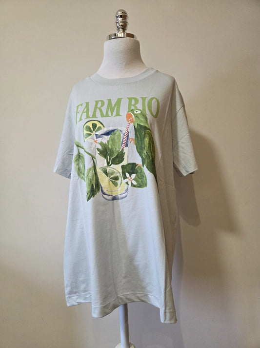 Camiseta Farm Mojito Fundo Azul Claro