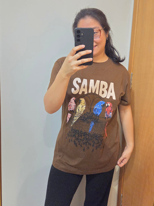 Camiseta Farm Samba Na Avenida Marrom