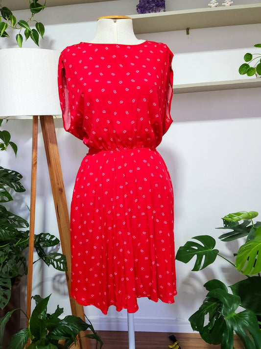 Vestido Antix Curto Estampa Doces Beijos