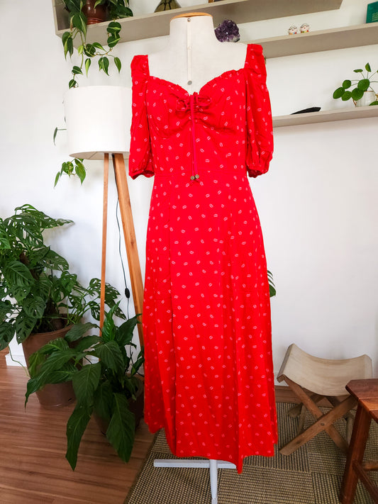 Vestido Antix Midi Doces Beijos II