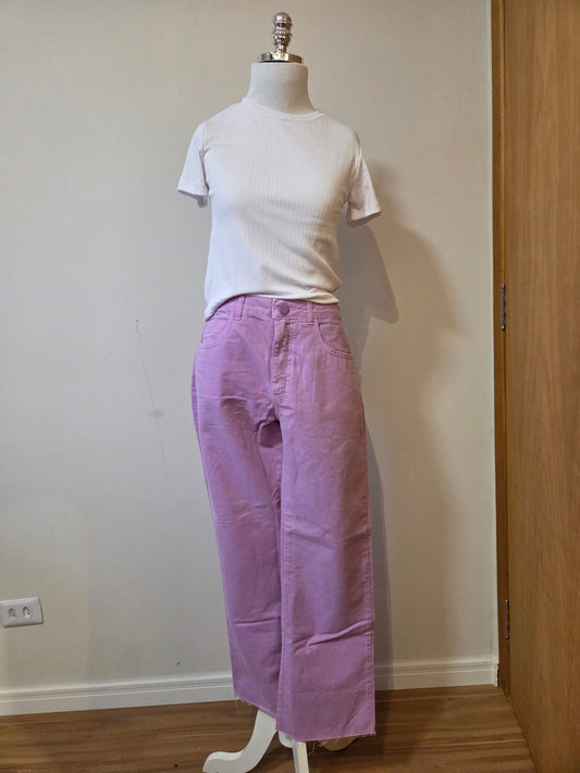 Calça Sarja Maria Filó Mini Flare | Lavanda