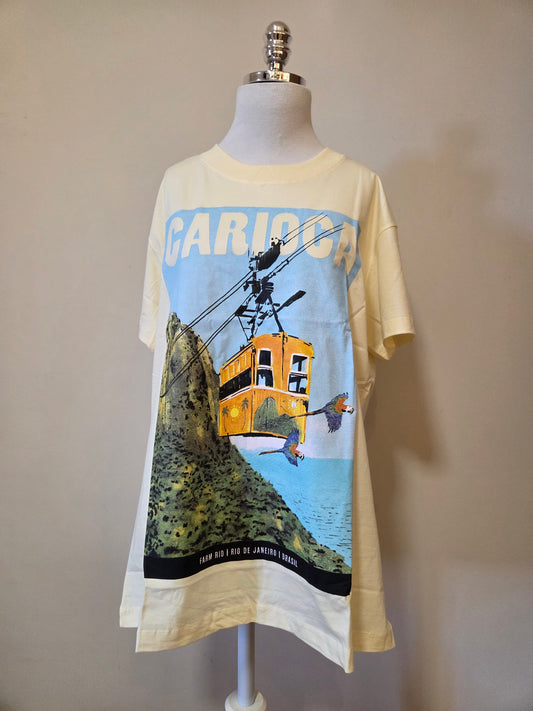 Camiseta Farm Carioca Bondinho Amarelo Amanhecer