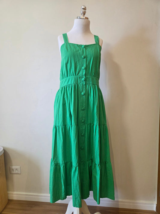 Vestido Berry Verde Bandeira