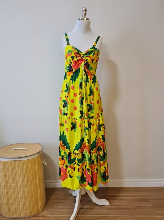 Vestido JMS Amarelo Tucano Tropical