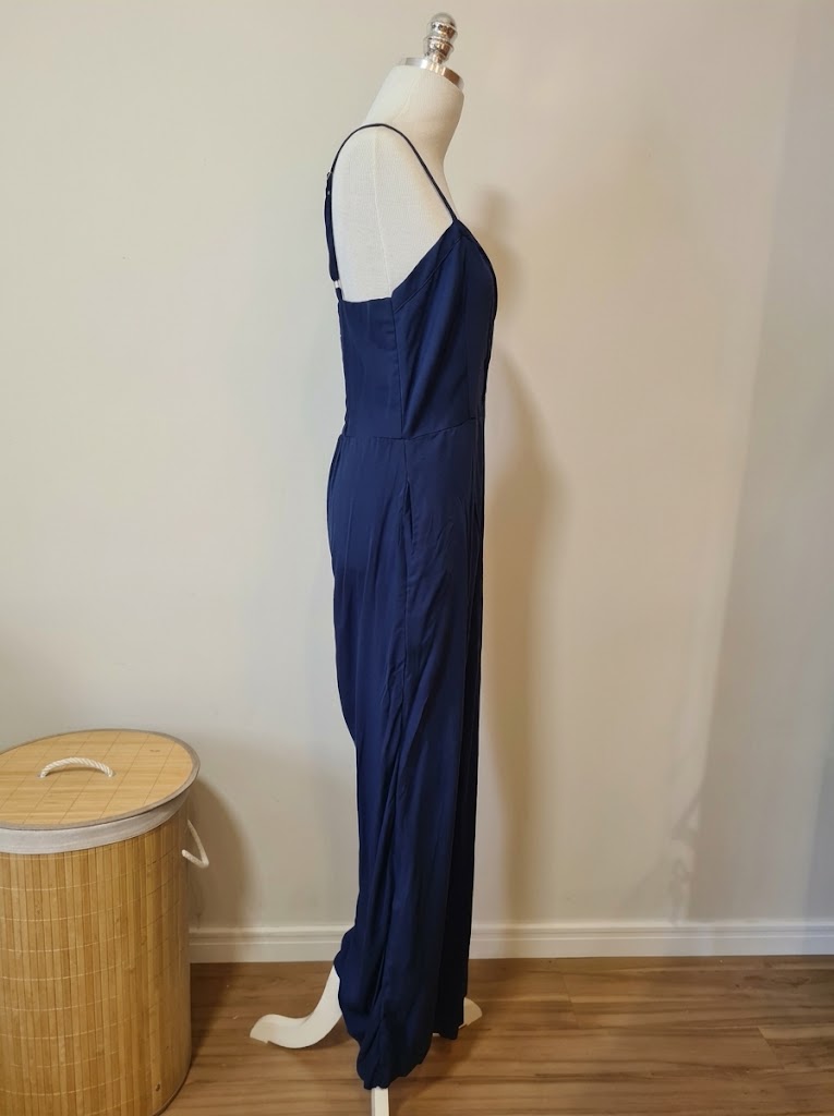 Macacão JMS Longo Azul Marinho Pantalona