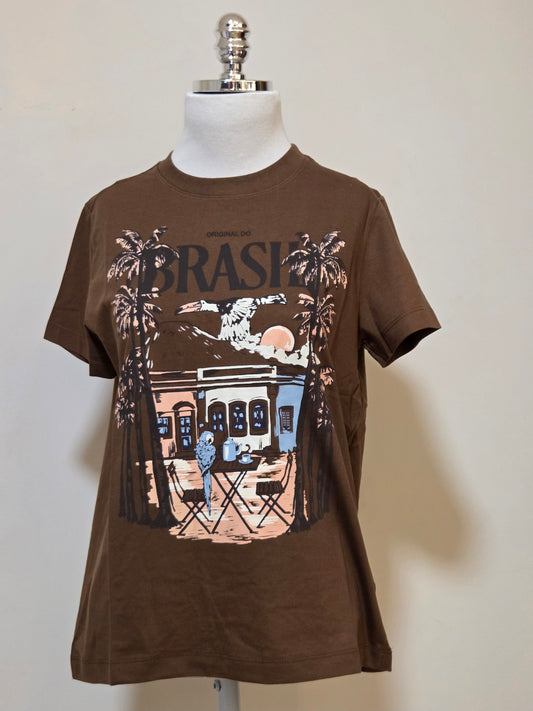 Camiseta Média Farm Original do Brasil Marrom