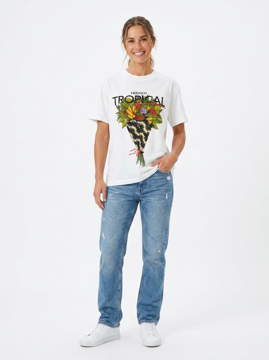 Camiseta Farm Fit Bouquet Tropical