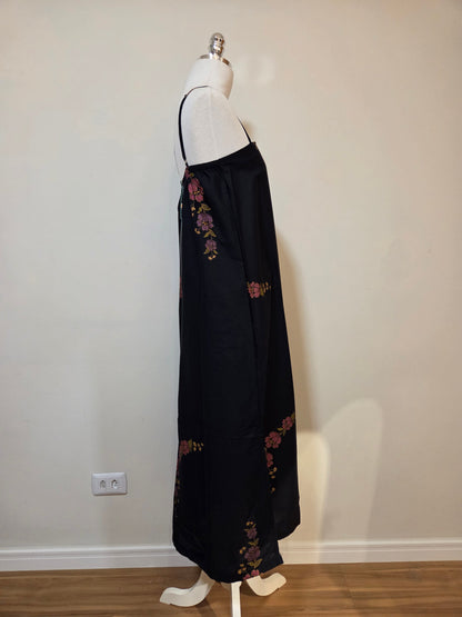 Vestido Farm Floral Traçados Vermelho