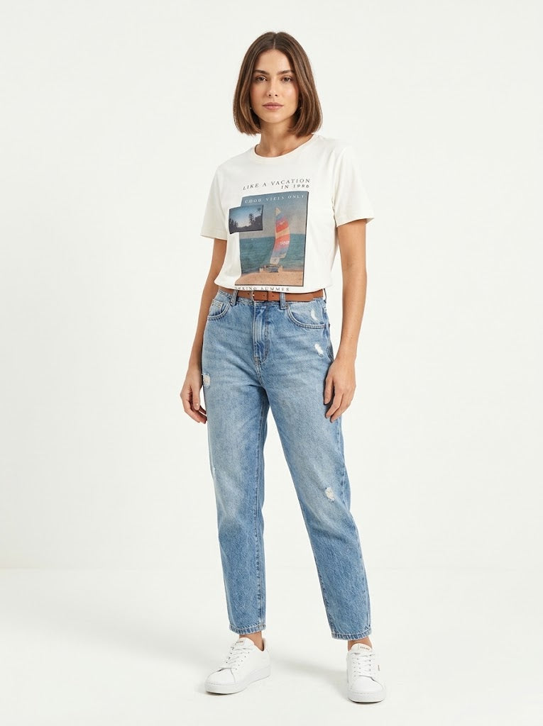 Camiseta  Colcci Vacation / Nature Inspired Off-White