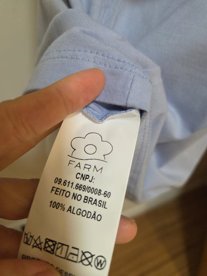 Camiseta Farm Coco Verde Azul Fit
