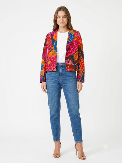 Blazer Farm Estampa Onda Floral