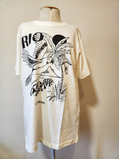 Camiseta Farm Rio Copacabana Estampa Preta
