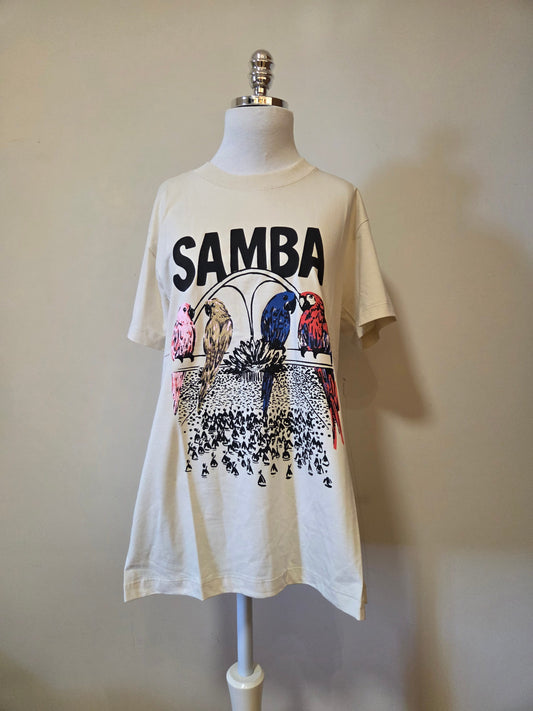 Camiseta Farm Samba  Na Avenida Bege