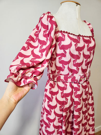 Vestido Antix  Midi Tons de Rosa