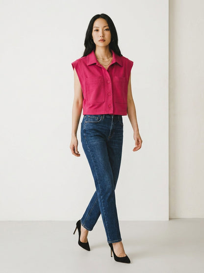 Blusinha / Colete Farm Rosa Klim