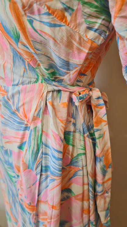 Vestido Farm Midi Transpasse Íris