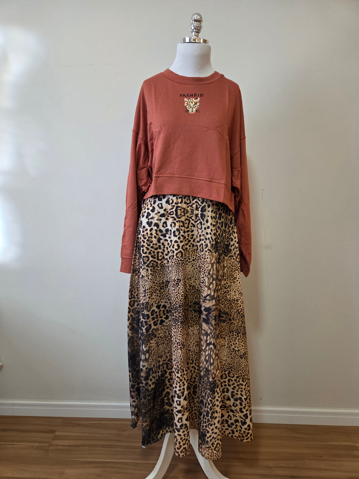 Saia Animal Print Longa