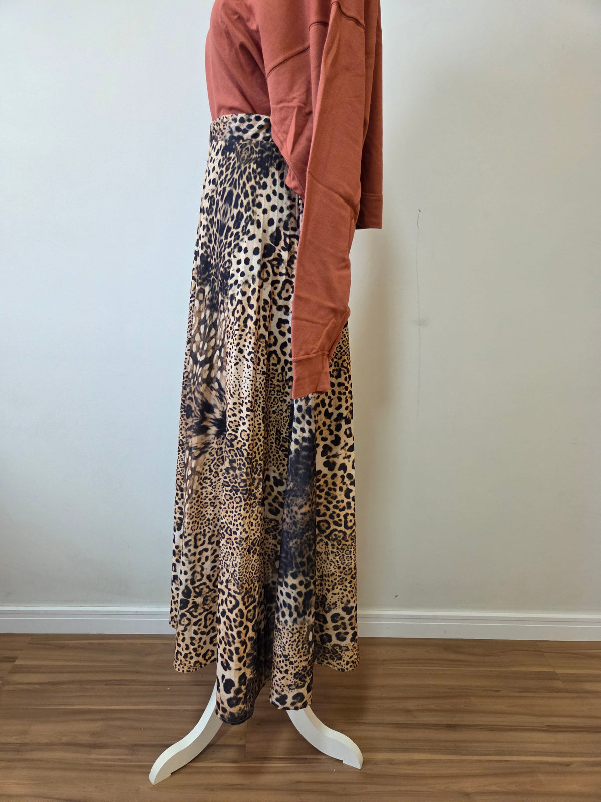 Saia Animal Print Longa