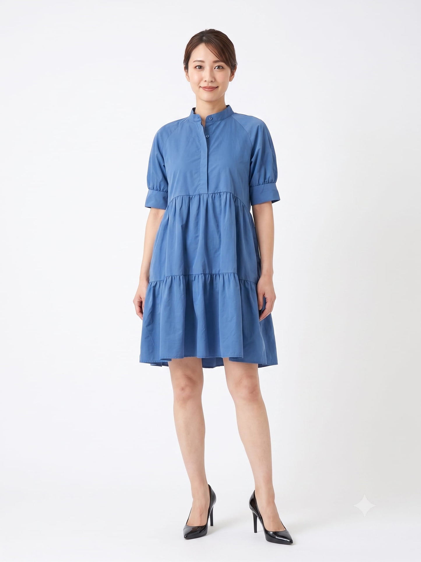 Vestido Zara Curto Azul Petróleo