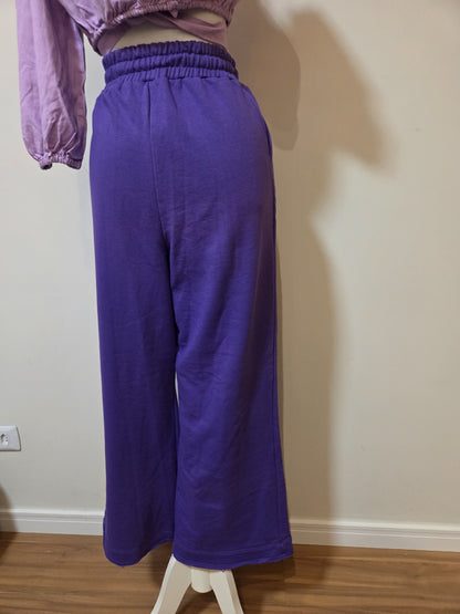 Calça Farm Pantalona Moletom Roxo