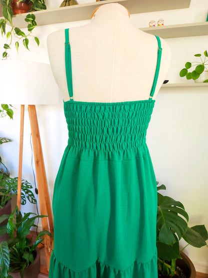 Vestido Verde Bandeira Longo Três Marias