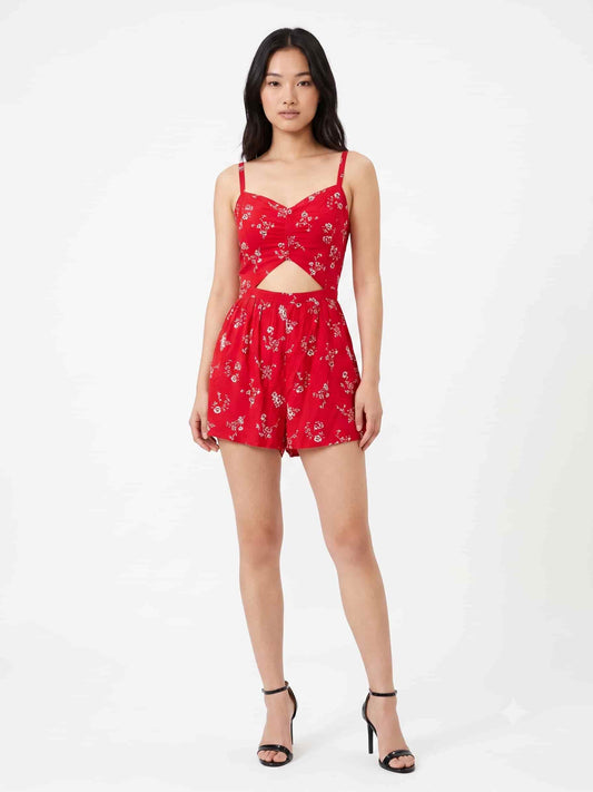 Macaquinho Hollister Floral Vermelho
