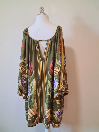 Vestido Farm Curto Lenço Tropical