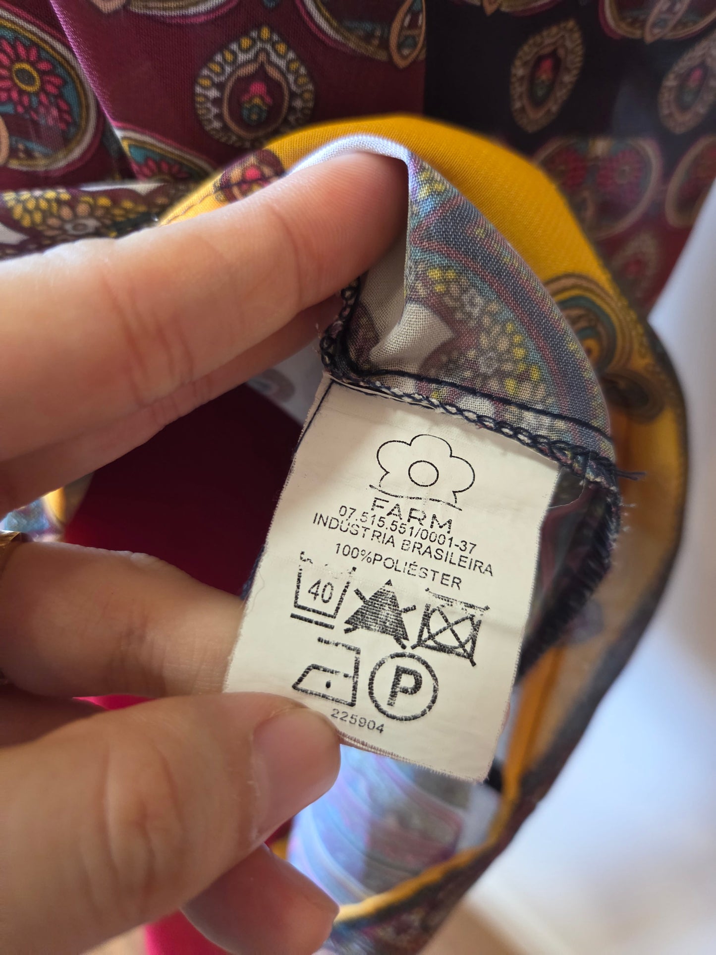 Vestido Farm Curto Estampa Étnica Paisley | Com Forro Avulso