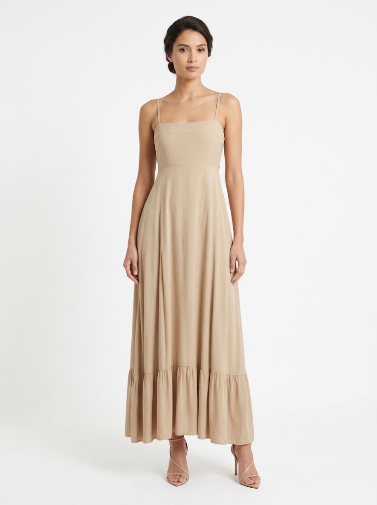 Vestido JMS Caqui em Viscose