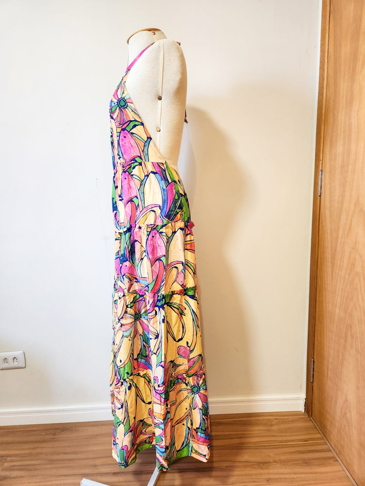 Vestido Farm Bananas Coloridas Frente Única