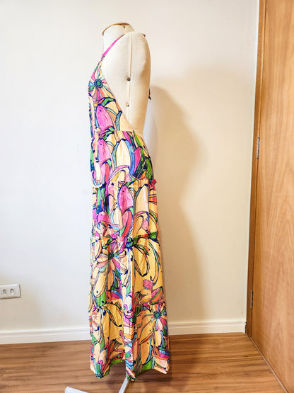 Vestido Farm Bananas Coloridas Frente Única