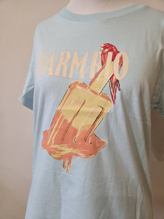 Camiseta Farm Fit Picolé Azul Claro