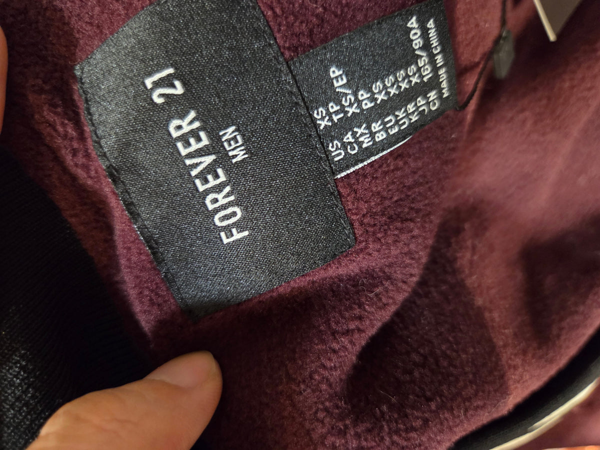 Jaqueta Bomber Forever 21 Men | Vinho Acetinado Flanelada