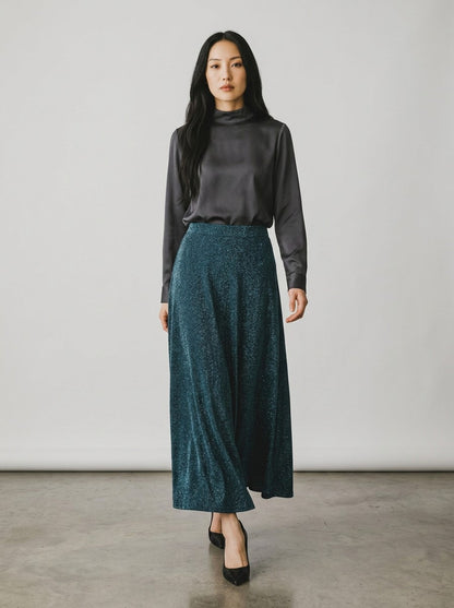 Saia Berry Longa Verde Brilhante