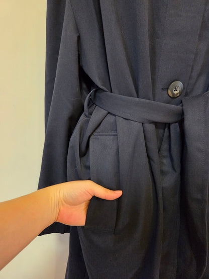 Casaco Clock House  C&A Trench Coat Oversized Azul Marinho