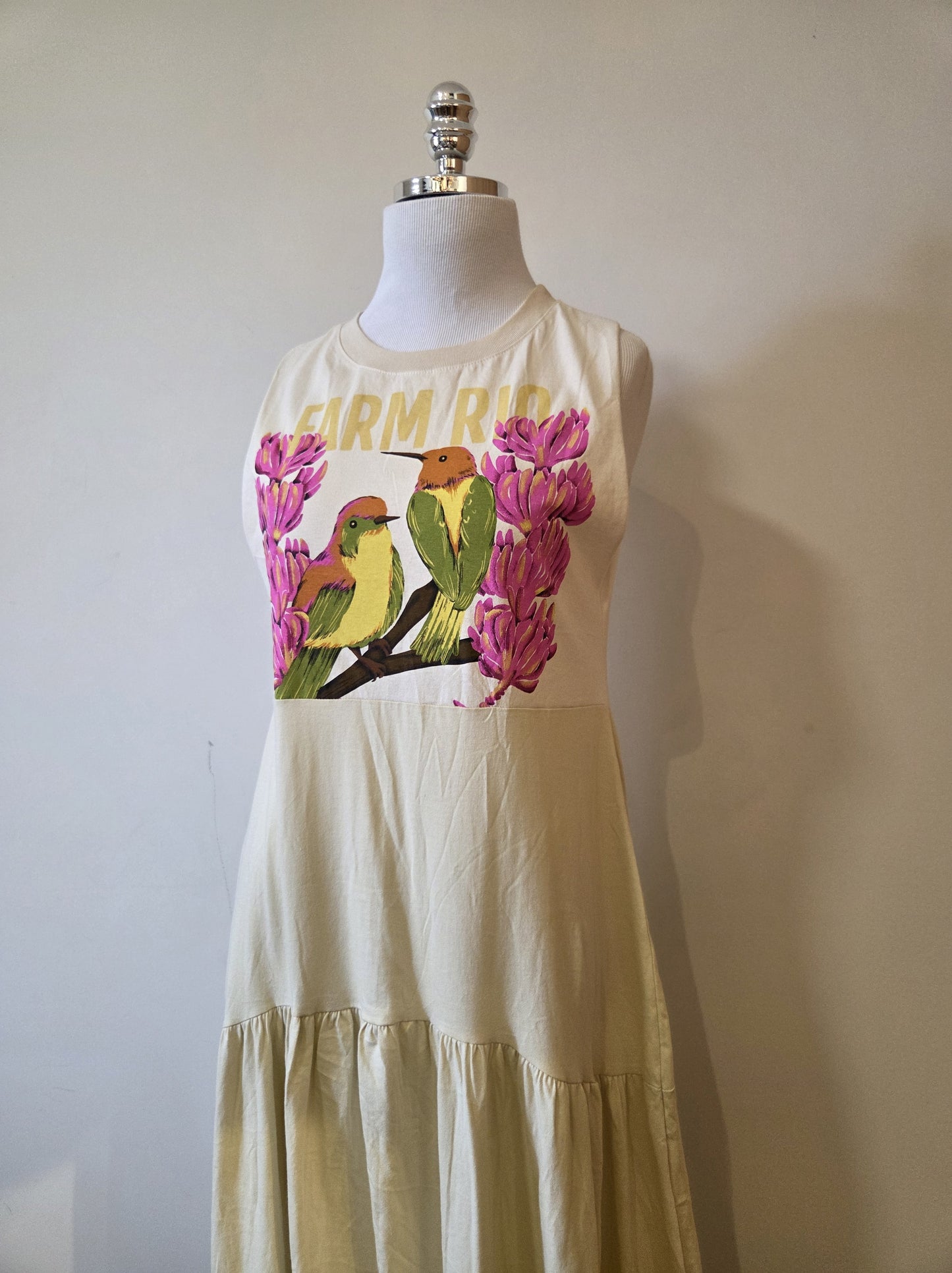 Vestido Farm Passarinhos no Galho