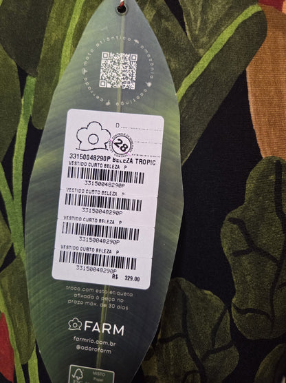 Vestido Farm Curto Beleza Tropical