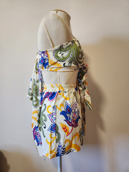 Trijunto Top Shorts e Kimono Floral