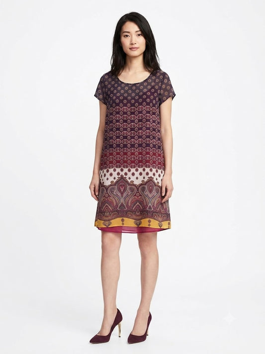 Vestido Farm Curto Estampa Étnica Paisley | Com Forro Avulso