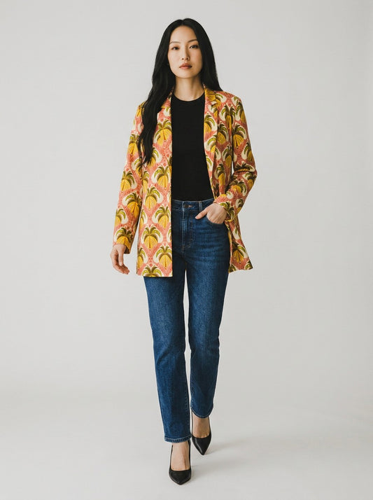 Blazer Farm Estampa Coqueirou