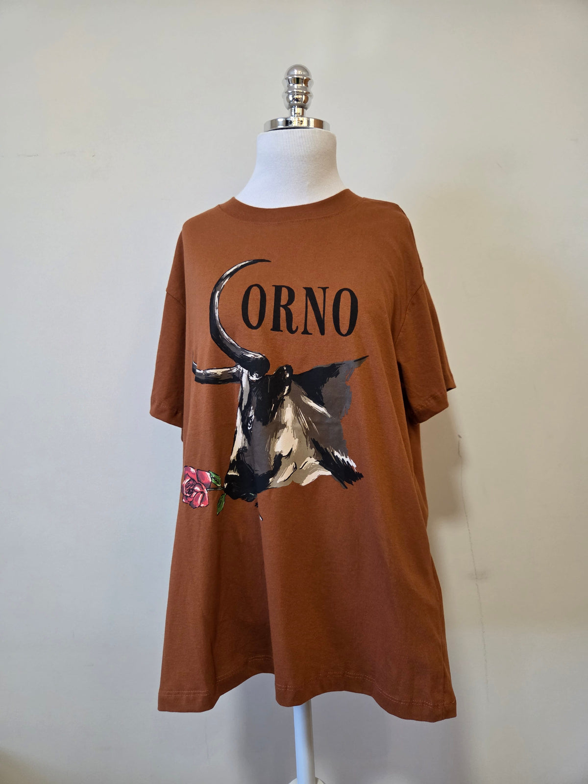 Camiseta  Farm Corno Manso Cacau