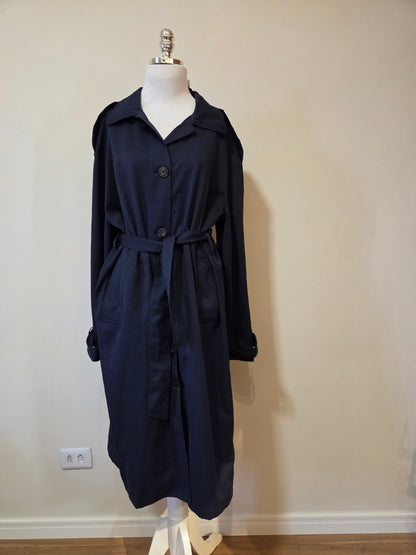 Casaco Clock House  C&A Trench Coat Oversized Azul Marinho