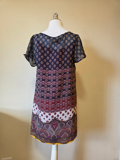 Vestido Farm Curto Estampa Étnica Paisley | Com Forro Avulso